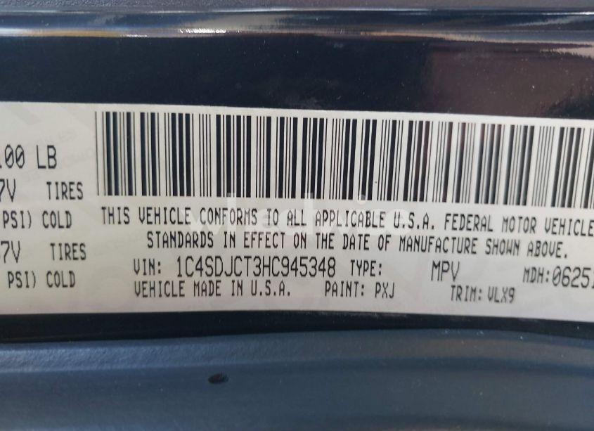 Photo 9 of 2017 Dodge Durango R/T AWD (VIN 1C4SDJCT3HC945348)