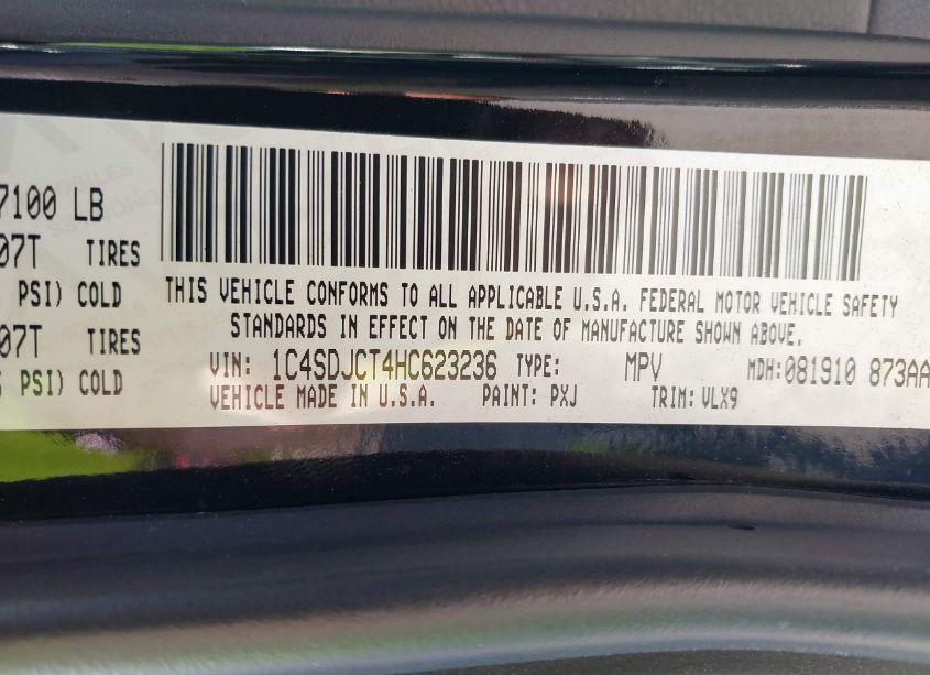 Photo 9 of 2017 Dodge Durango R/T AWD (VIN 1C4SDJCT4HC623236)