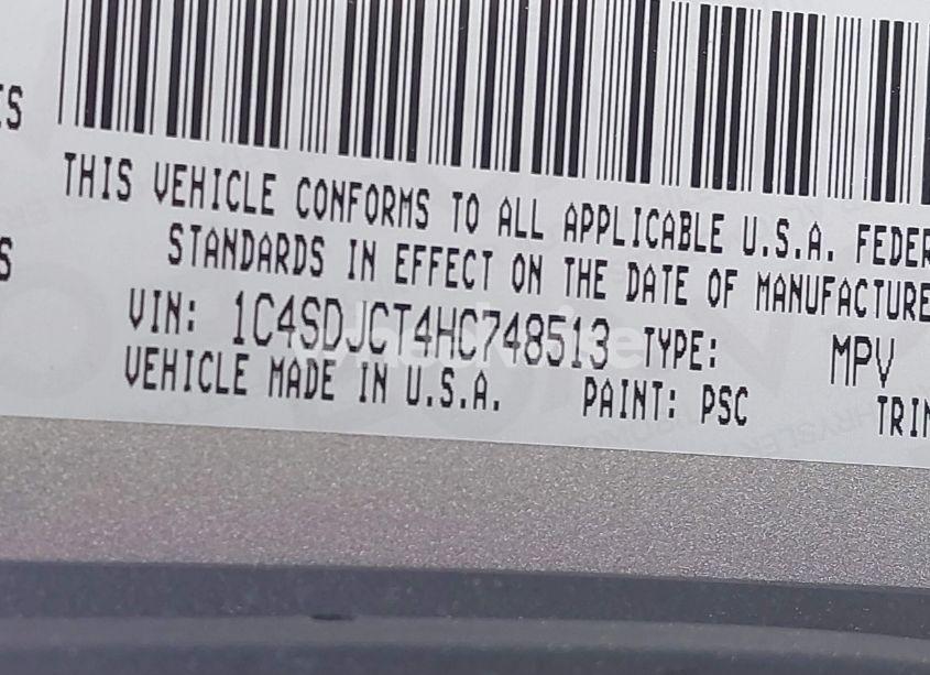 Photo 9 of 2017 Dodge Durango R/T AWD (VIN 1C4SDJCT4HC748513)