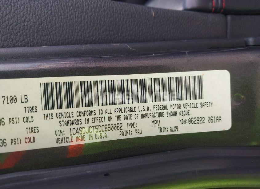 Photo 9 of 2013 Dodge Durango R/T (VIN 1C4SDJCT5DC690082)
