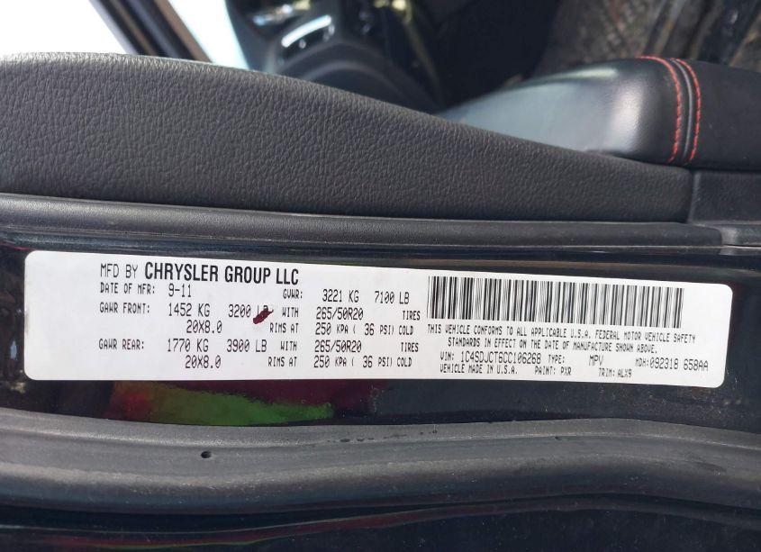 Photo 9 of 2012 Dodge Durango R/T (VIN 1C4SDJCT6CC106268)