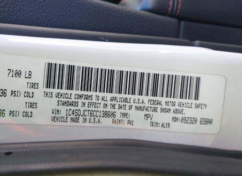 Photo 9 of 2012 Dodge Durango R/T (VIN 1C4SDJCT6CC138606)