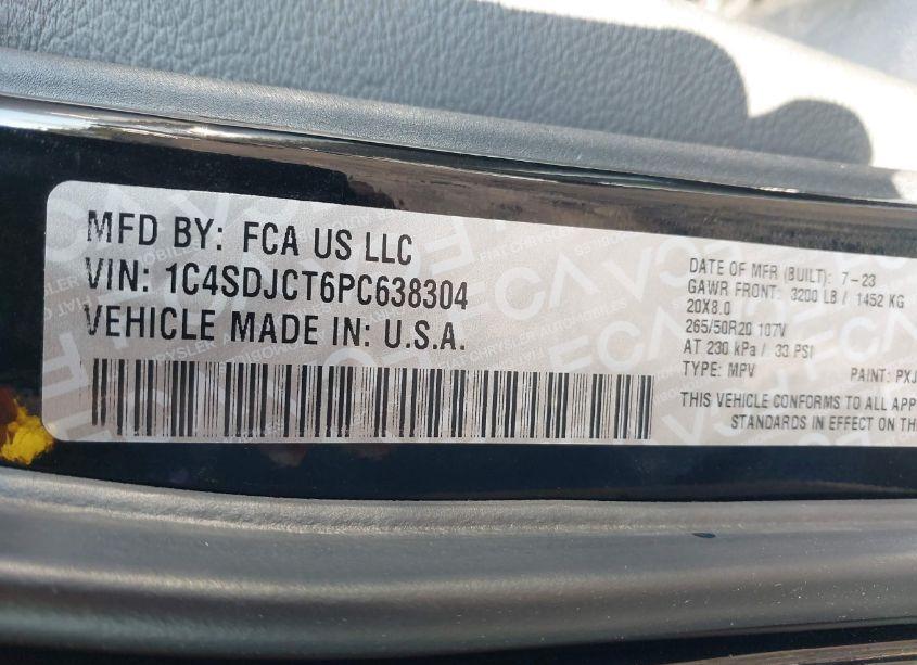 Photo 9 of 2023 Dodge Durango R/T PLUS AWD (VIN 1C4SDJCT6PC638304)