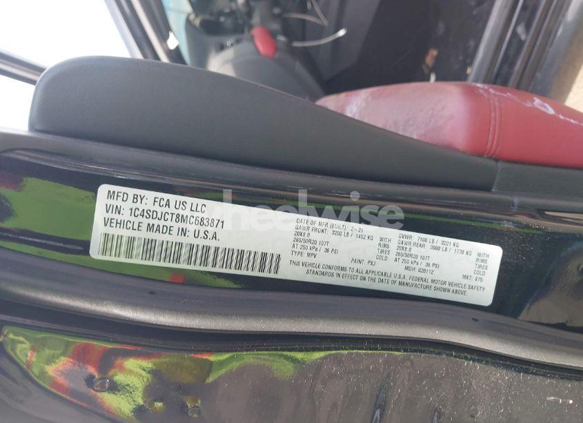 Photo 9 of 2021 Dodge Durango R/T AWD (VIN 1C4SDJCT8MC683871)