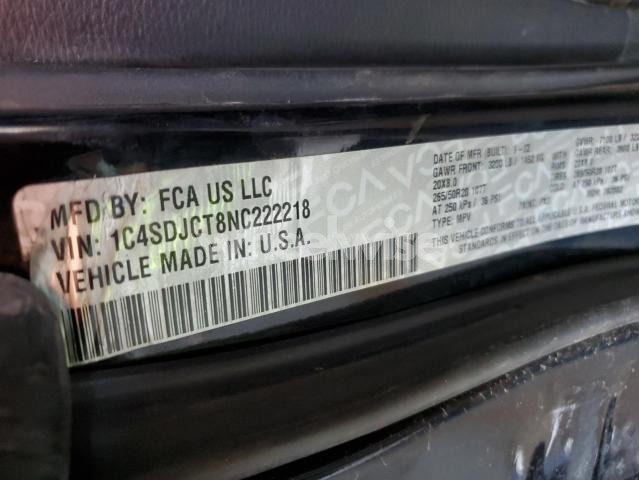 Photo 9 of 2022 DODGE DURANGO R/T (VIN 1C4SDJCT8NC222218)