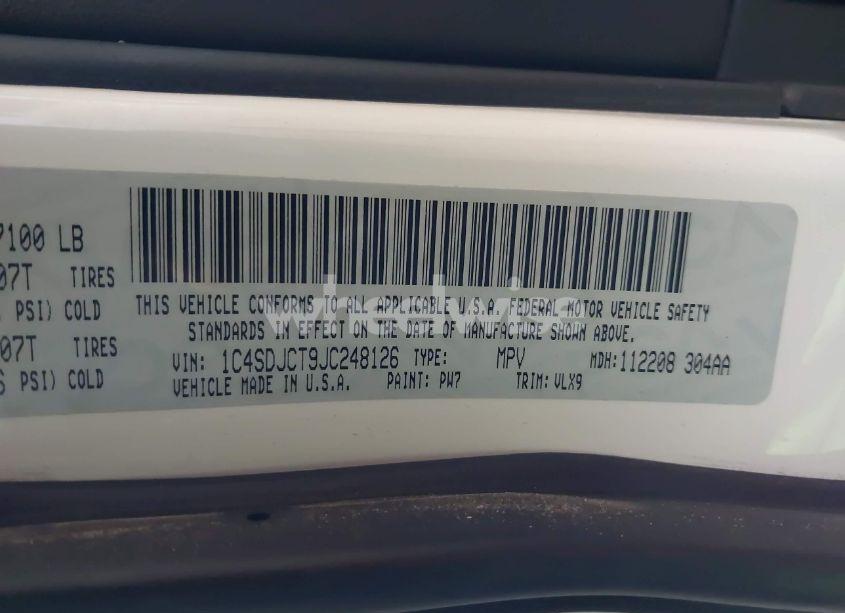 Photo 9 of 2018 Dodge Durango R/T AWD (VIN 1C4SDJCT9JC248126)