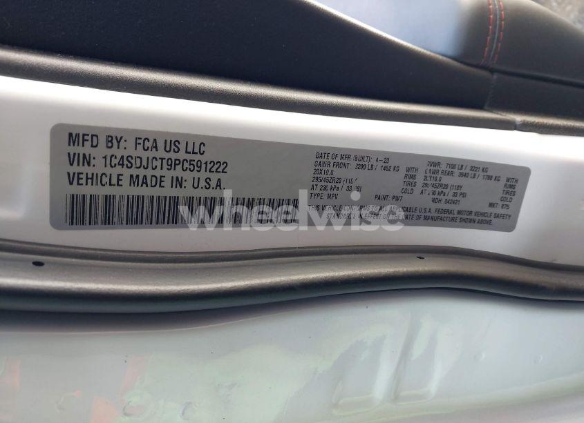 Photo 9 of 2023 Dodge Durango R/T PREMIUM AWD (VIN 1C4SDJCT9PC591222)