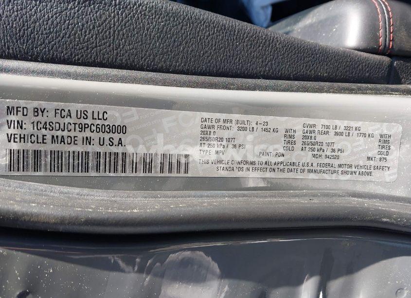 Photo 9 of 2023 Dodge Durango R/T PLUS AWD (VIN 1C4SDJCT9PC603000)