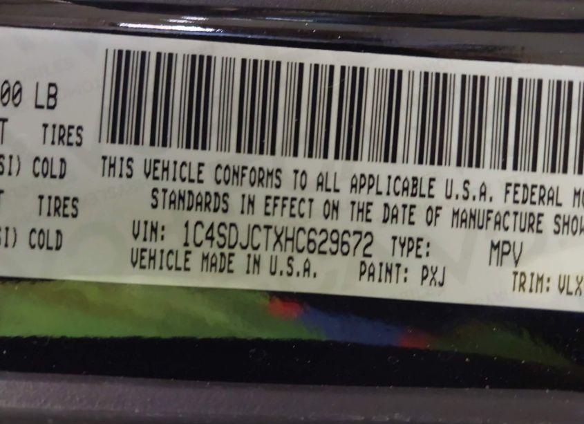Photo 9 of 2017 Dodge Durango R/T AWD (VIN 1C4SDJCTXHC629672)