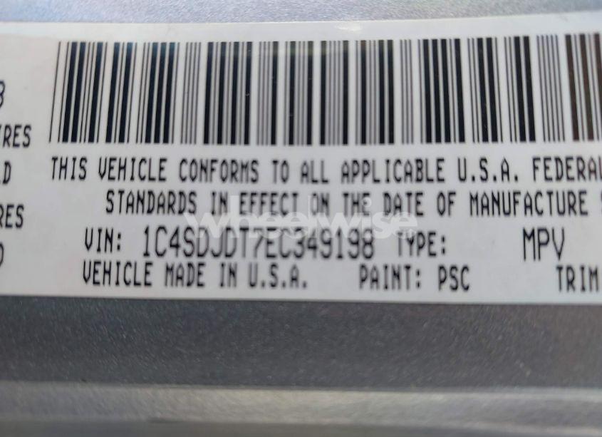 Photo 9 of 2014 Dodge Durango LIMITED (VIN 1C4SDJDT7EC349198)