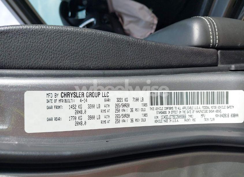 Photo 9 of 2014 Dodge Durango CITADEL (VIN 1C4SDJET5EC509366)