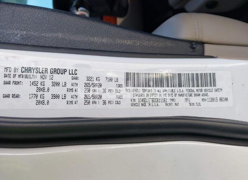 Photo 9 of 2013 Dodge Durango CITADEL (VIN 1C4SDJET6DC611161)