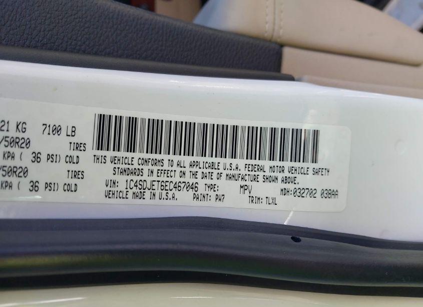 Photo 9 of 2014 Dodge Durango CITADEL (VIN 1C4SDJET6EC467046)