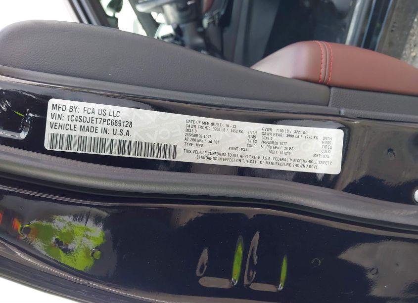 Photo 9 of 2023 Dodge Durango CITADEL AWD (VIN 1C4SDJET7PC689128)