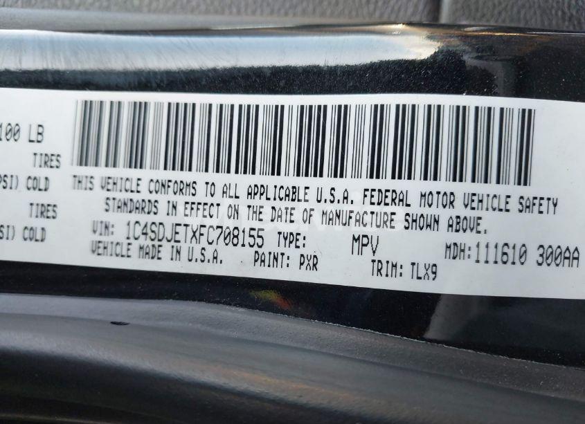 Photo 9 of 2015 Dodge Durango CITADEL (VIN 1C4SDJETXFC708155)