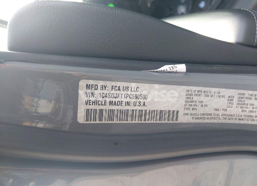 Photo 9 of 2023 Dodge Durango PURSUIT AWD (VIN 1C4SDJFT1PC590500)