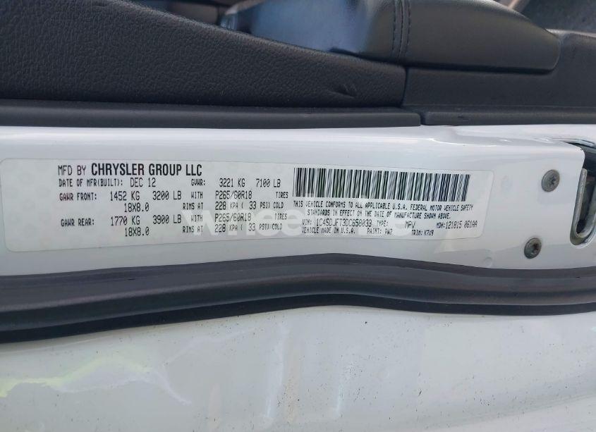 Photo 9 of 2013 Dodge Durango SPECIAL SERVICE (VIN 1C4SDJFT3DC658033)