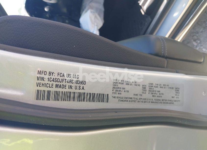 Photo 9 of 2024 Dodge Durango PURSUIT AWD (VIN 1C4SDJFT4RC183953)