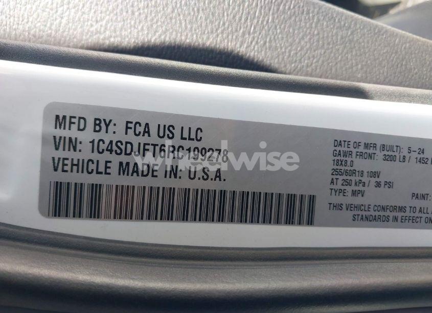 Photo 9 of 2024 Dodge Durango PURSUIT AWD (VIN 1C4SDJFT6RC199278)