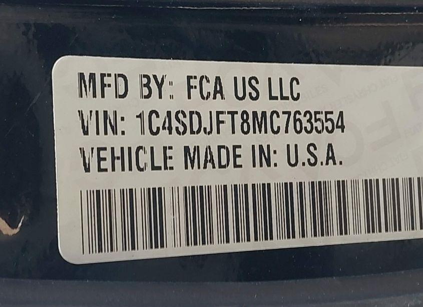 Photo 9 of 2021 Dodge Durango PURSUIT AWD (VIN 1C4SDJFT8MC763554)