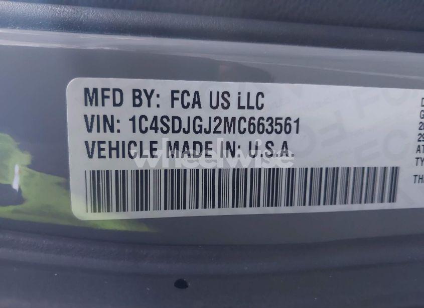 Photo 9 of 2021 Dodge Durango SRT 392 AWD (VIN 1C4SDJGJ2MC663561)