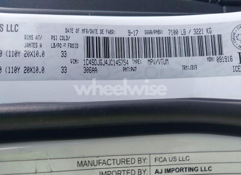 Photo 9 of 2018 Dodge Durango SRT AWD (VIN 1C4SDJGJ4JC145754)