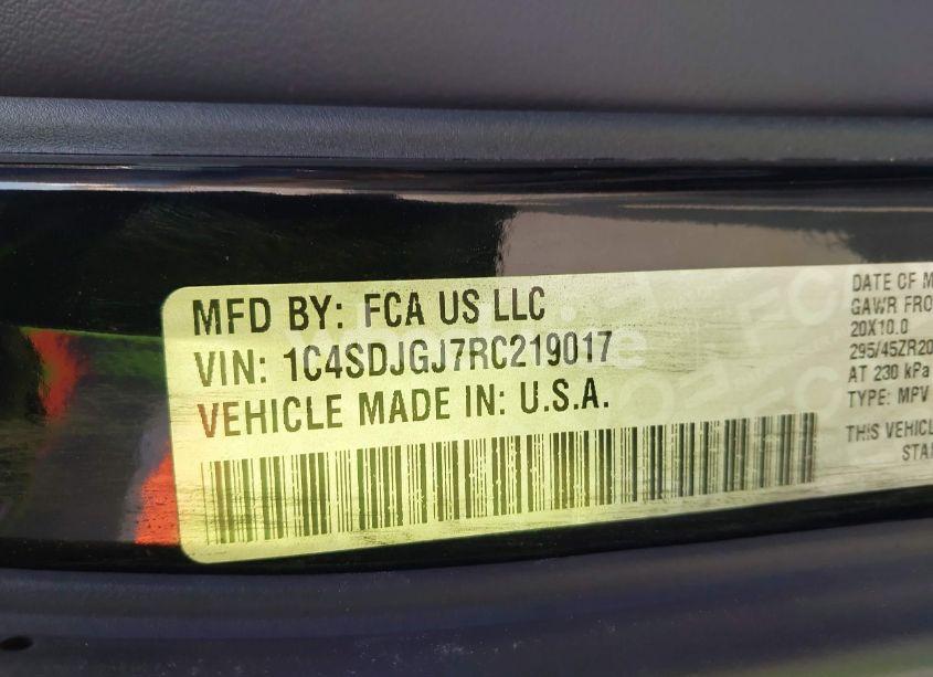 Photo 9 of 2024 Dodge Durango SRT 392 ALCHEMI AWD (VIN 1C4SDJGJ7RC219017)