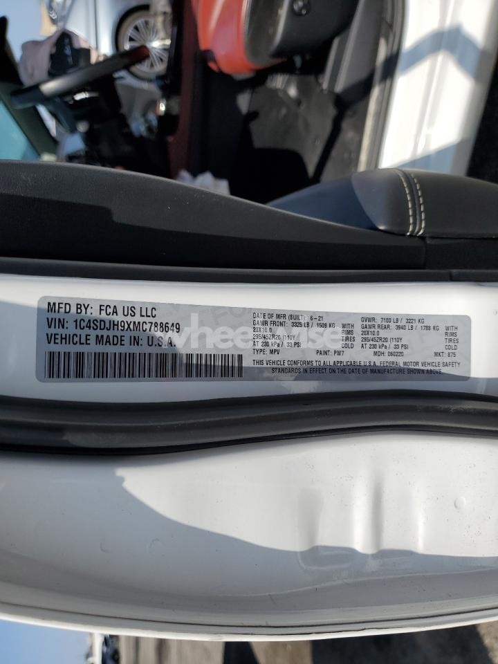 Photo 14 of 2021 DODGE DURANGO SRT HELLCAT (VIN 1C4SDJH9XMC788649)