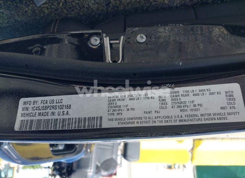 Photo 9 of 2024 Jeep Wagoneer L SERIES II 4X4 (VIN 1C4SJSBP2RS102168)