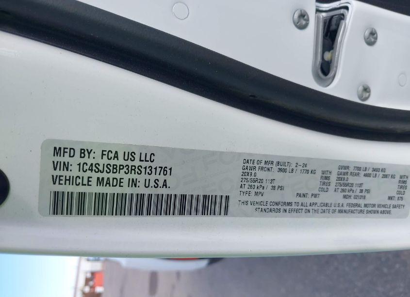 Photo 9 of 2024 Jeep Wagoneer L SERIES II 4X4 (VIN 1C4SJSBP3RS131761)