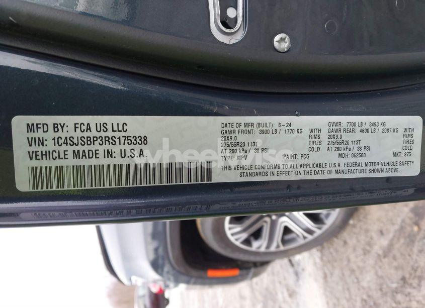 Photo 9 of 2024 Jeep Wagoneer L SERIES II 4X4 (VIN 1C4SJSBP3RS175338)