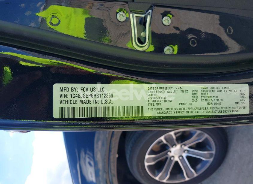 Photo 9 of 2024 Jeep Grand WAGONEER L 4X4 (VIN 1C4SJSEP6RS112360)