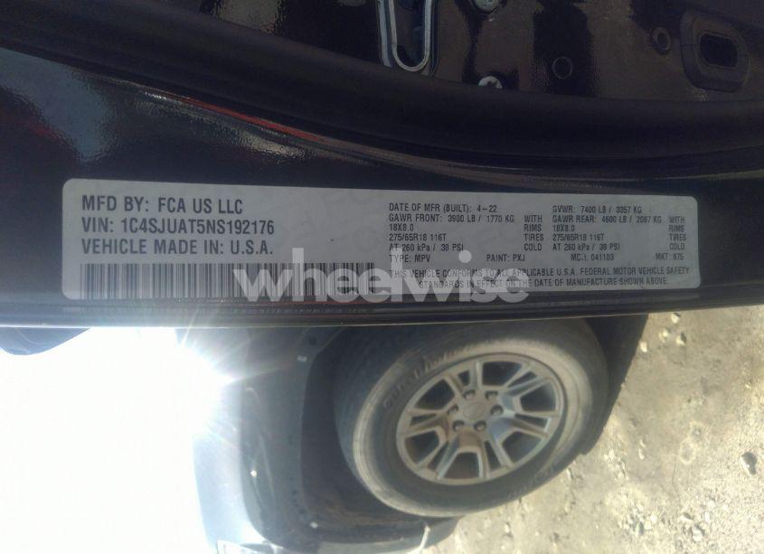 Photo 9 of 2022 Jeep Wagoneer SERIES I 4X2 (VIN 1C4SJUAT5NS192176)