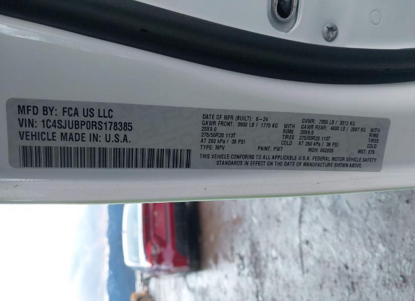 Photo 9 of 2024 Jeep Wagoneer SERIES II 4X2 (VIN 1C4SJUBP0RS178385)