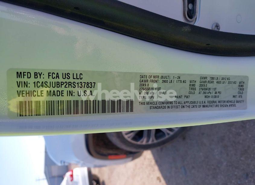 Photo 9 of 2024 Jeep Wagoneer SERIES II 4X2 (VIN 1C4SJUBP2RS137837)