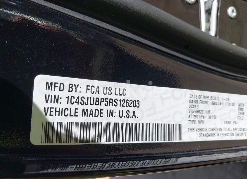 Photo 9 of 2024 Jeep Wagoneer SERIES II 4X2 (VIN 1C4SJUBP5RS126203)