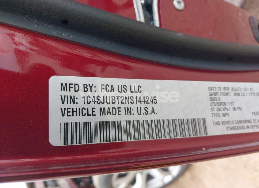 Photo 9 of 2022 Jeep Wagoneer SERIES II 4X2 (VIN 1C4SJUBT2NS144245)