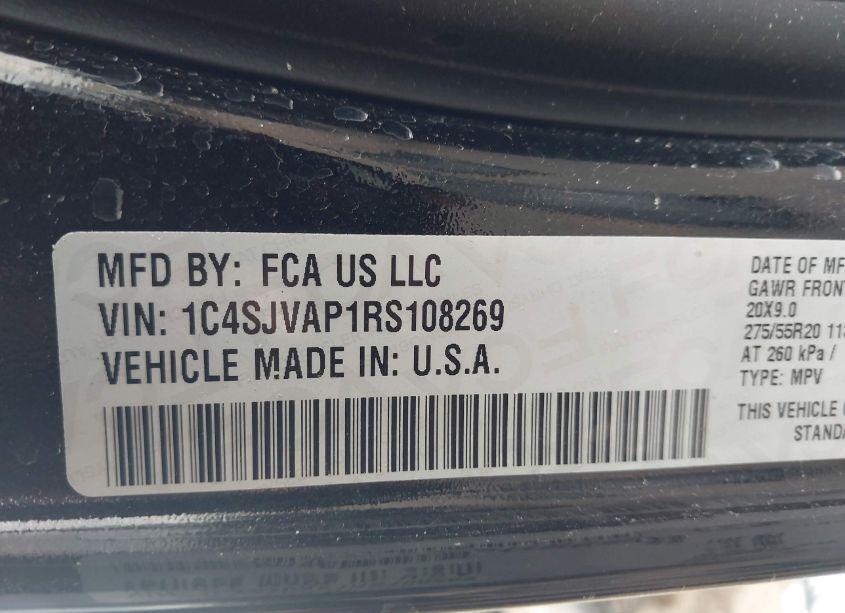 Photo 9 of 2024 Jeep Wagoneer SERIES I 4X4 (VIN 1C4SJVAP1RS108269)