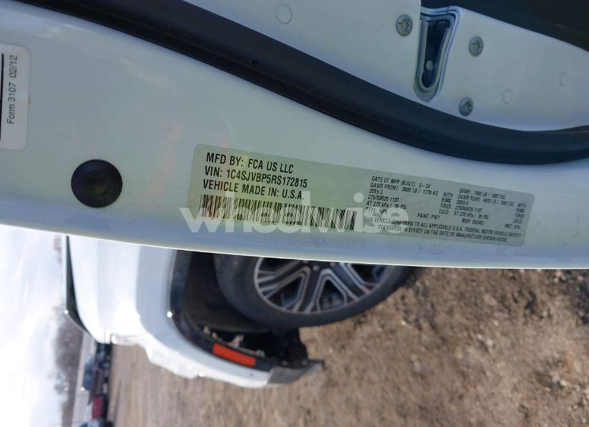 Photo 9 of 2024 Jeep Wagoneer SERIES II 4X4 (VIN 1C4SJVBP5RS172815)