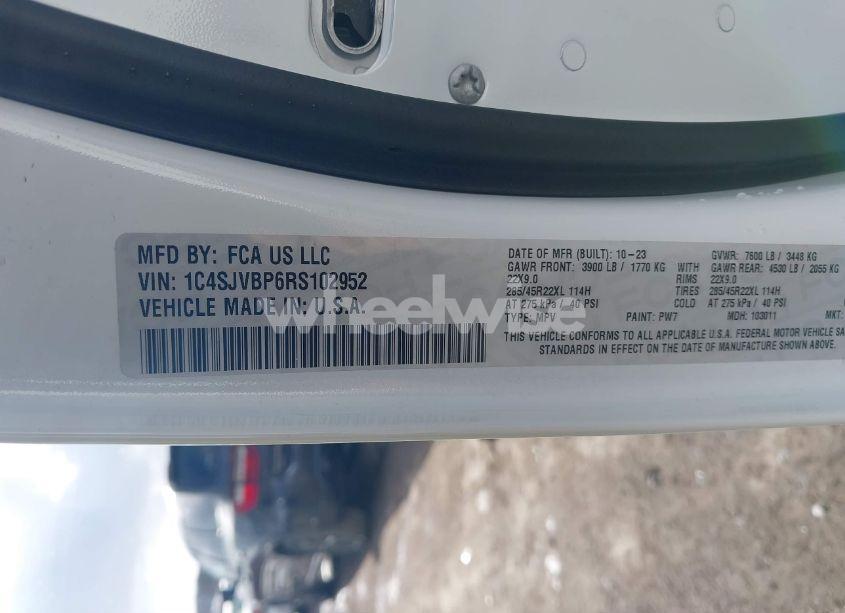 Photo 9 of 2024 Jeep Wagoneer SERIES II CARBIDE 4X4 (VIN 1C4SJVBP6RS102952)