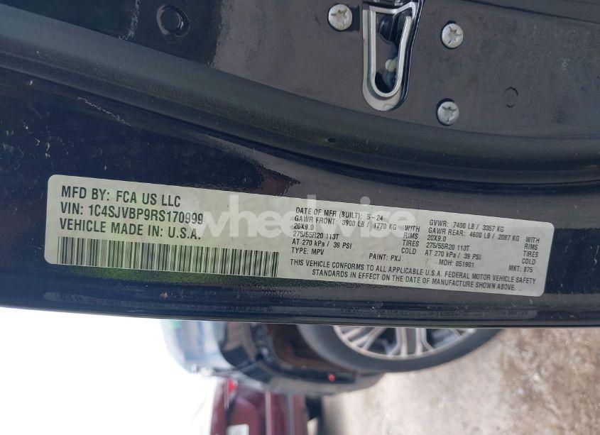 Photo 9 of 2024 Jeep Wagoneer SERIES II 4X4 (VIN 1C4SJVBP9RS170999)