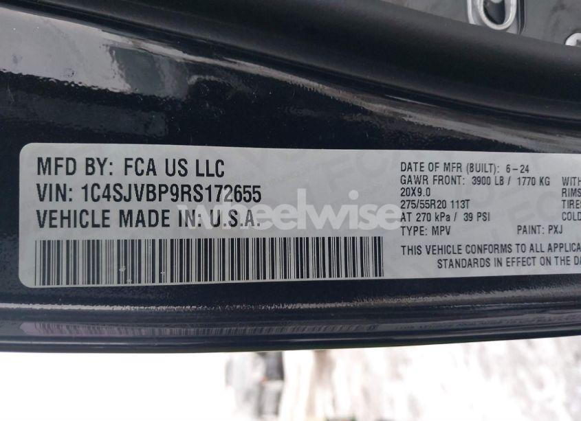 Photo 9 of 2024 Jeep Wagoneer SERIES II 4X4 (VIN 1C4SJVBP9RS172655)