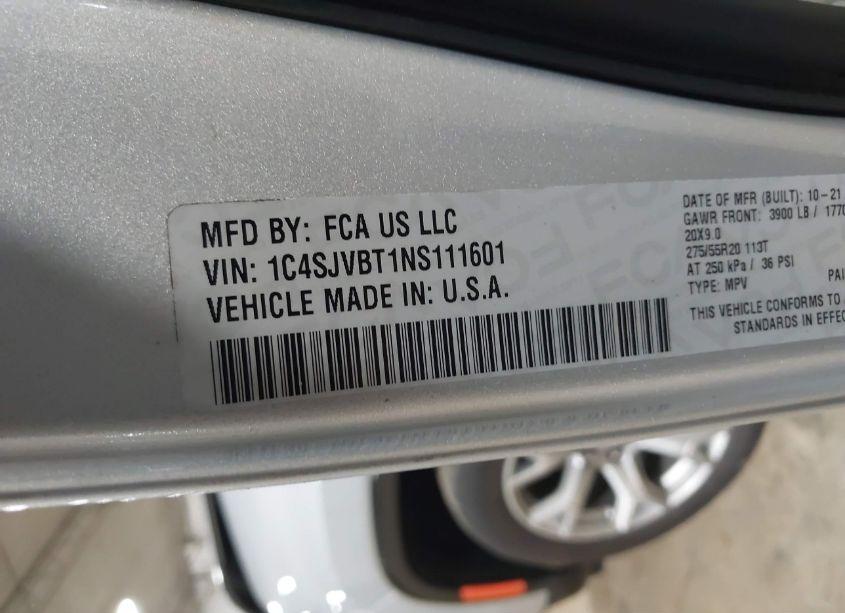 Photo 9 of 2022 Jeep Wagoneer SERIES II 4X4 (VIN 1C4SJVBT1NS111601)