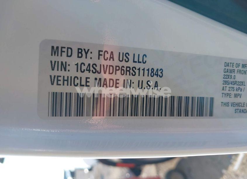 Photo 9 of 2024 Jeep Wagoneer SERIES III 4X4 (VIN 1C4SJVDP6RS111843)