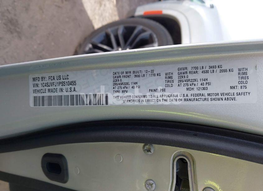 Photo 9 of 2023 Jeep Grand WAGONEER OBSIDIAN 4X4 (VIN 1C4SJVFJ1PS510455)