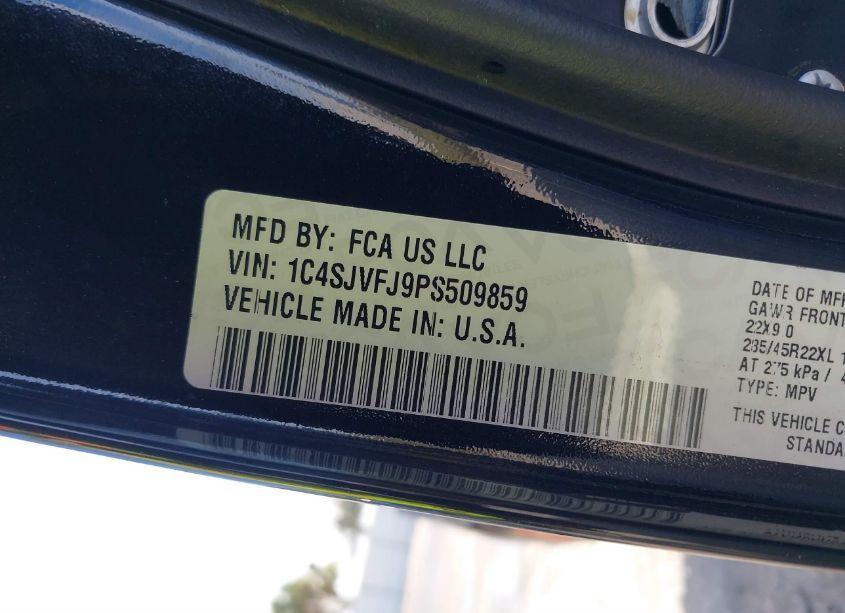 Photo 9 of 2023 Jeep Grand WAGONEER OBSIDIAN 4X4 (VIN 1C4SJVFJ9PS509859)