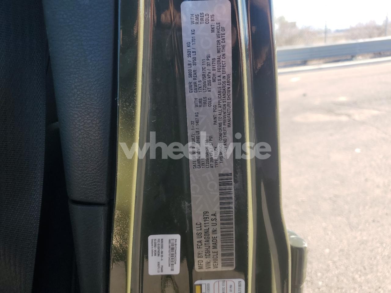 Photo 13 of 2022 JEEP GLADIATOR SPORT (VIN 1C6HJTAG0NL111979)