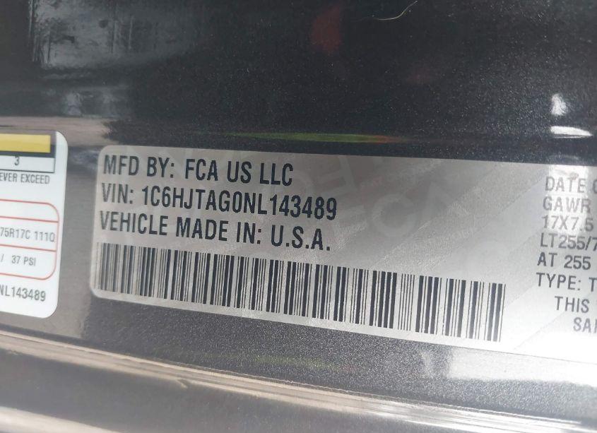 Photo 9 of 2022 Jeep Gladiator WILLYS 4X4 (VIN 1C6HJTAG0NL143489)