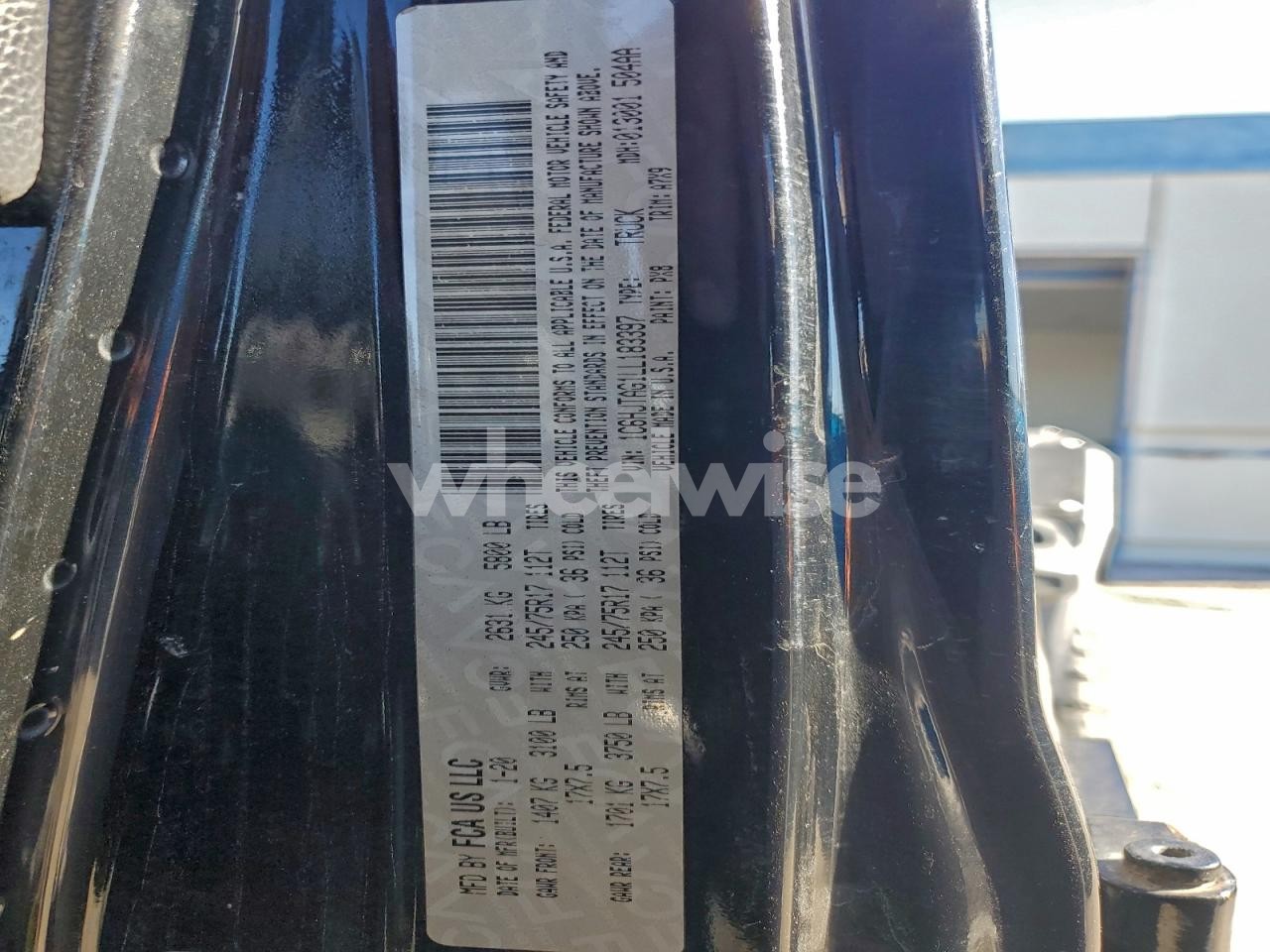 Photo 12 of 2020 JEEP GLADIATOR SPORT (VIN 1C6HJTAG1LL183397)