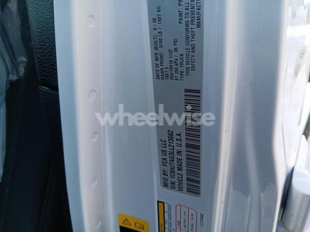 Photo 3 of 2020 JEEP GLADIATOR SPORT (VIN 1C6HJTAG3LL213662)